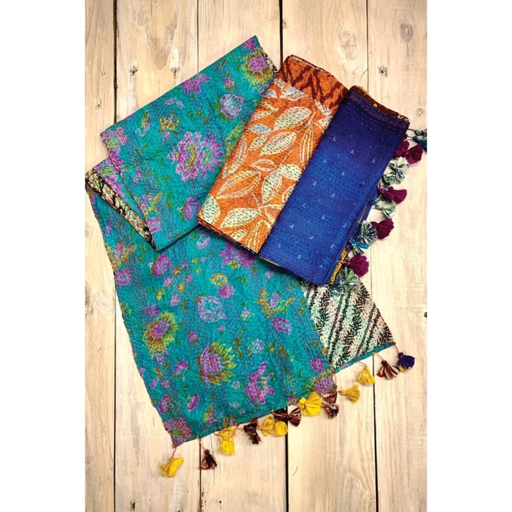 Sevya Handmade Kantha Recycled Sari Scarf