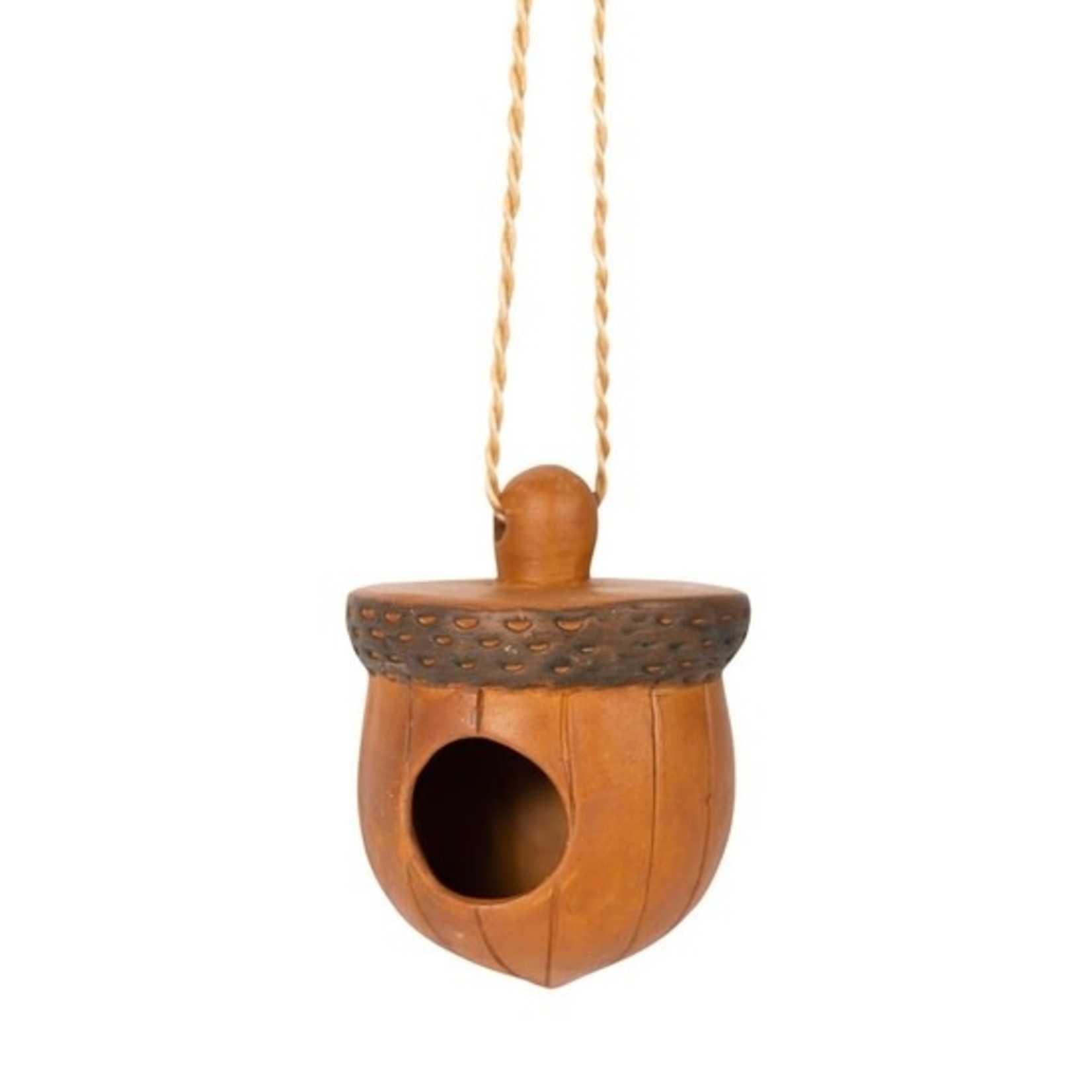 Ten Thousand Villages USA Acorn Terracotta Birdhouse, Bangladesh