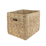 Ten Thousand Villages USA Palm Leaf Storage Basket 13", Bangladesh