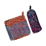 Ten Thousand Villages USA Sari Panhandler Hot Mat Set, Bangladesh