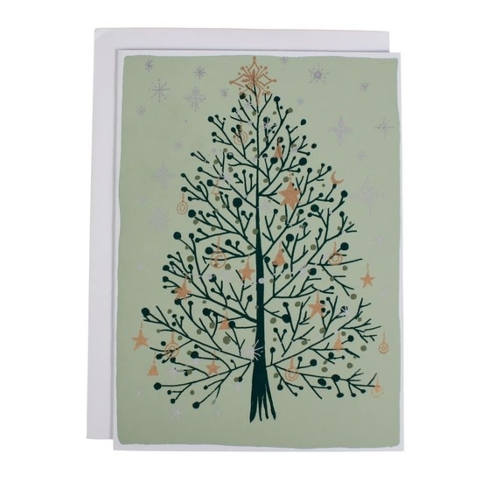 Ten Thousand Villages USA Sparkling Tree Holiday Card, India