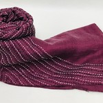 Ten Thousand Villages Rolling Hills Kantha Scarf (Plum)