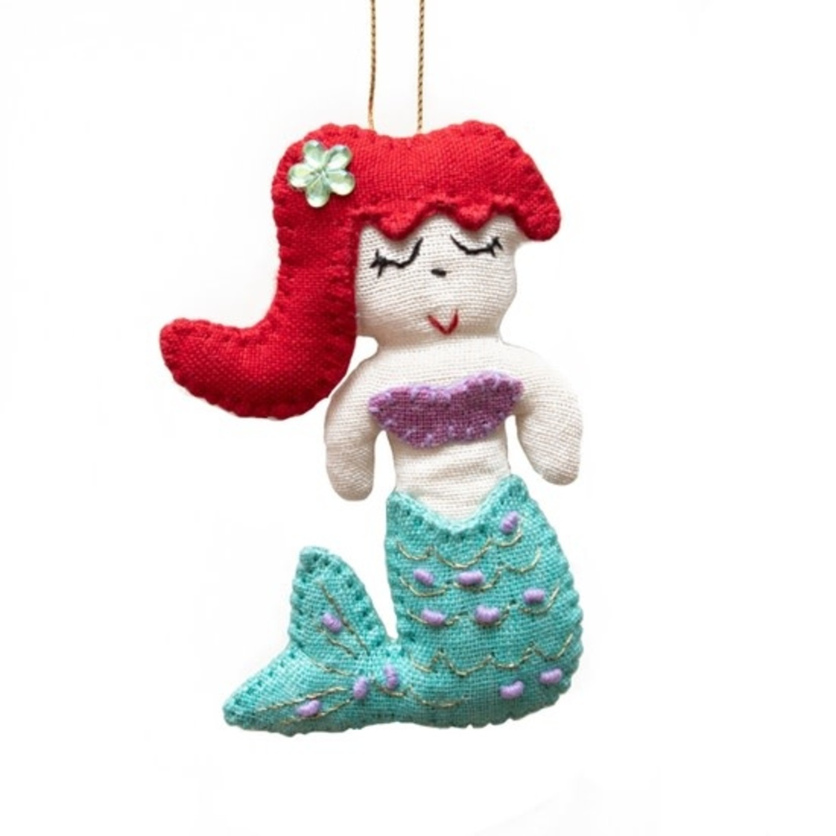 Upavim Crafts Felt Mermaid Ornament, Guatemala