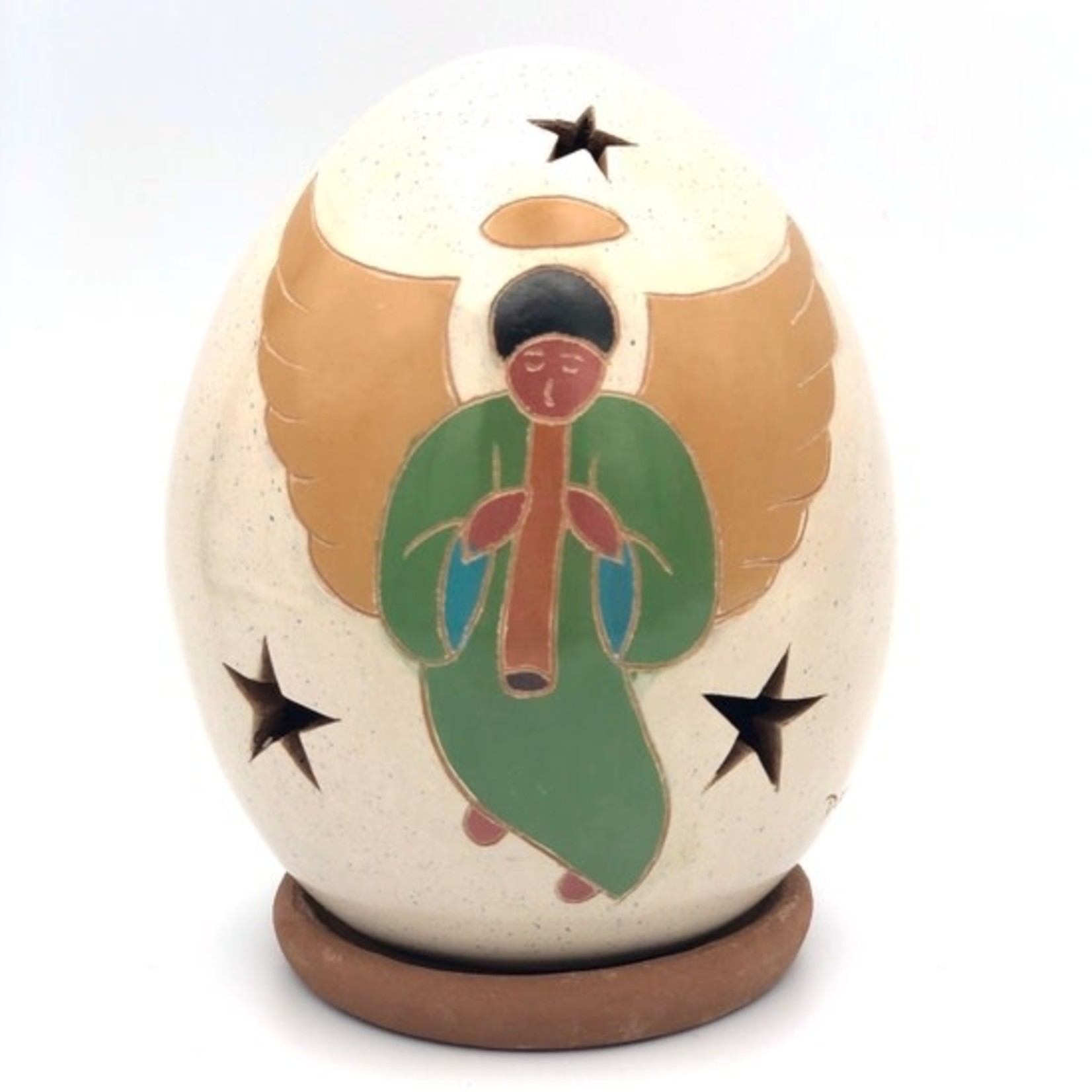 Women of the Cloud Forrest Christmas Nativity Luminary with Angel Cream, Nicaragua