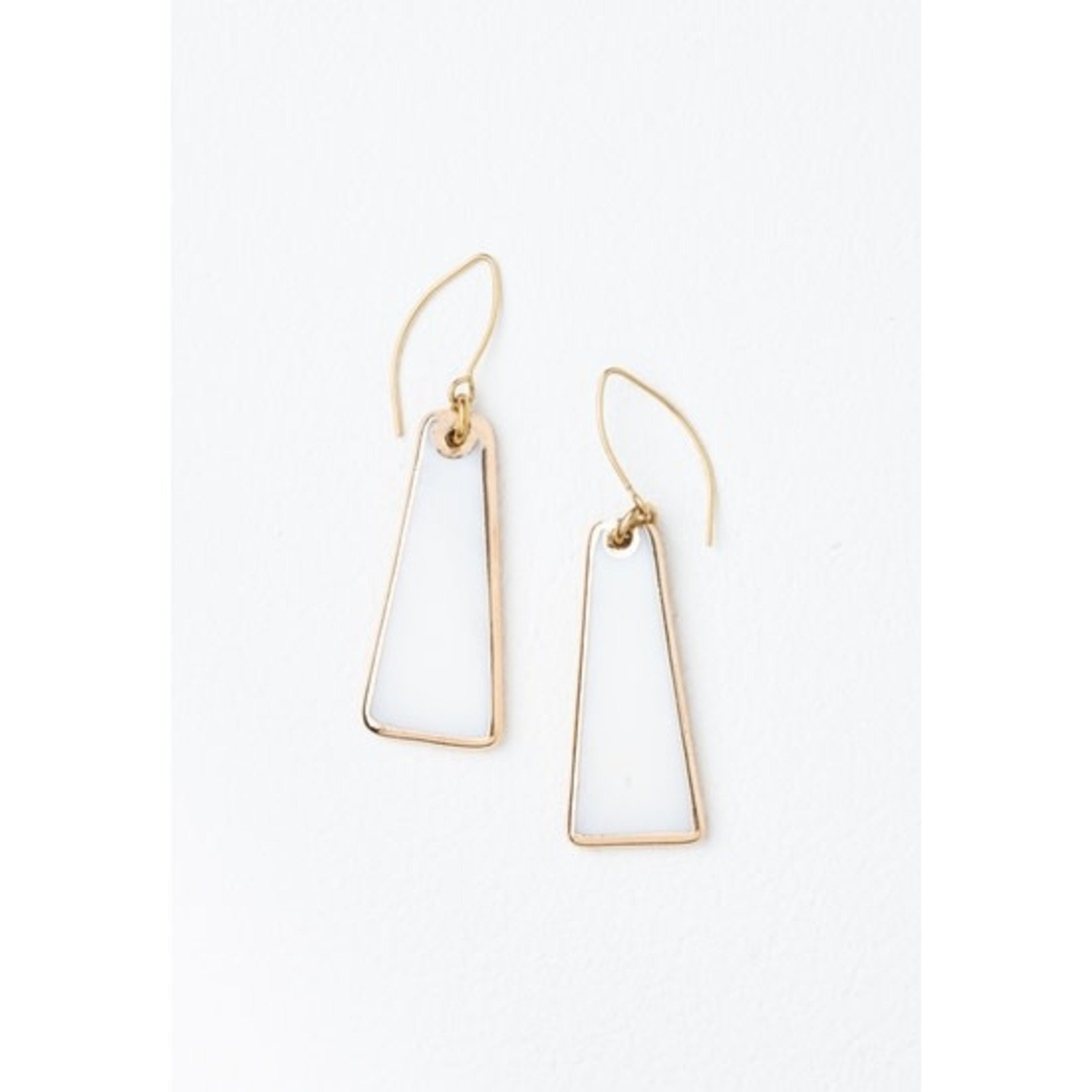 The Starfish Project Pillar Mother Of Pearl Earrings In Gold, China