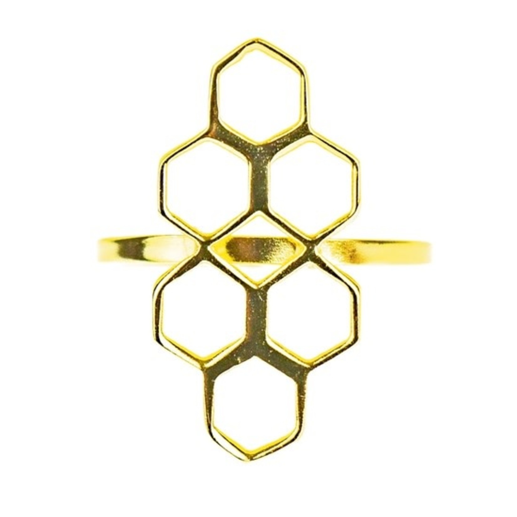 Global Crafts Honeycomb Adjustable Ring, India
