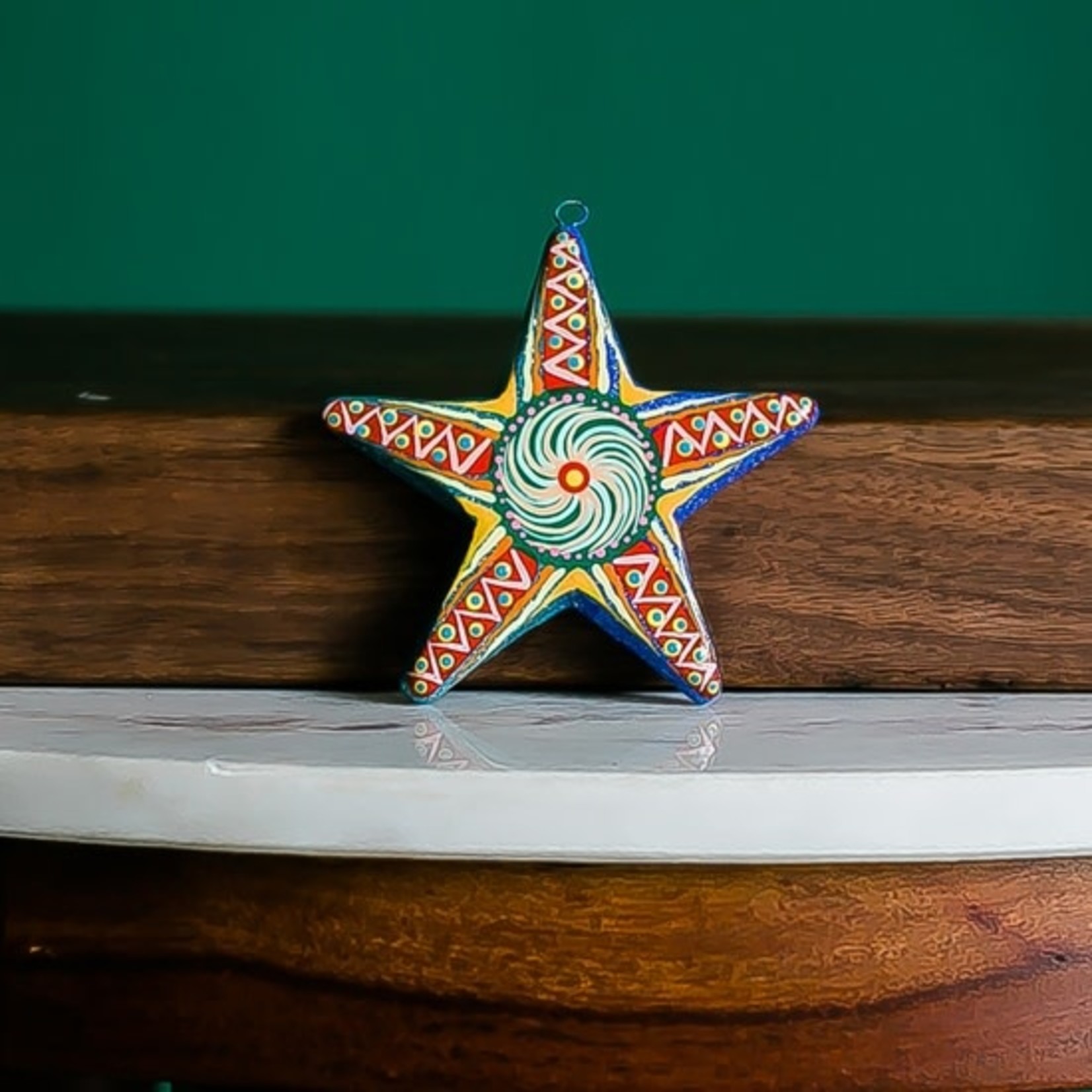 Lucia's Imports Ceramic Star Ornament, Guatemala