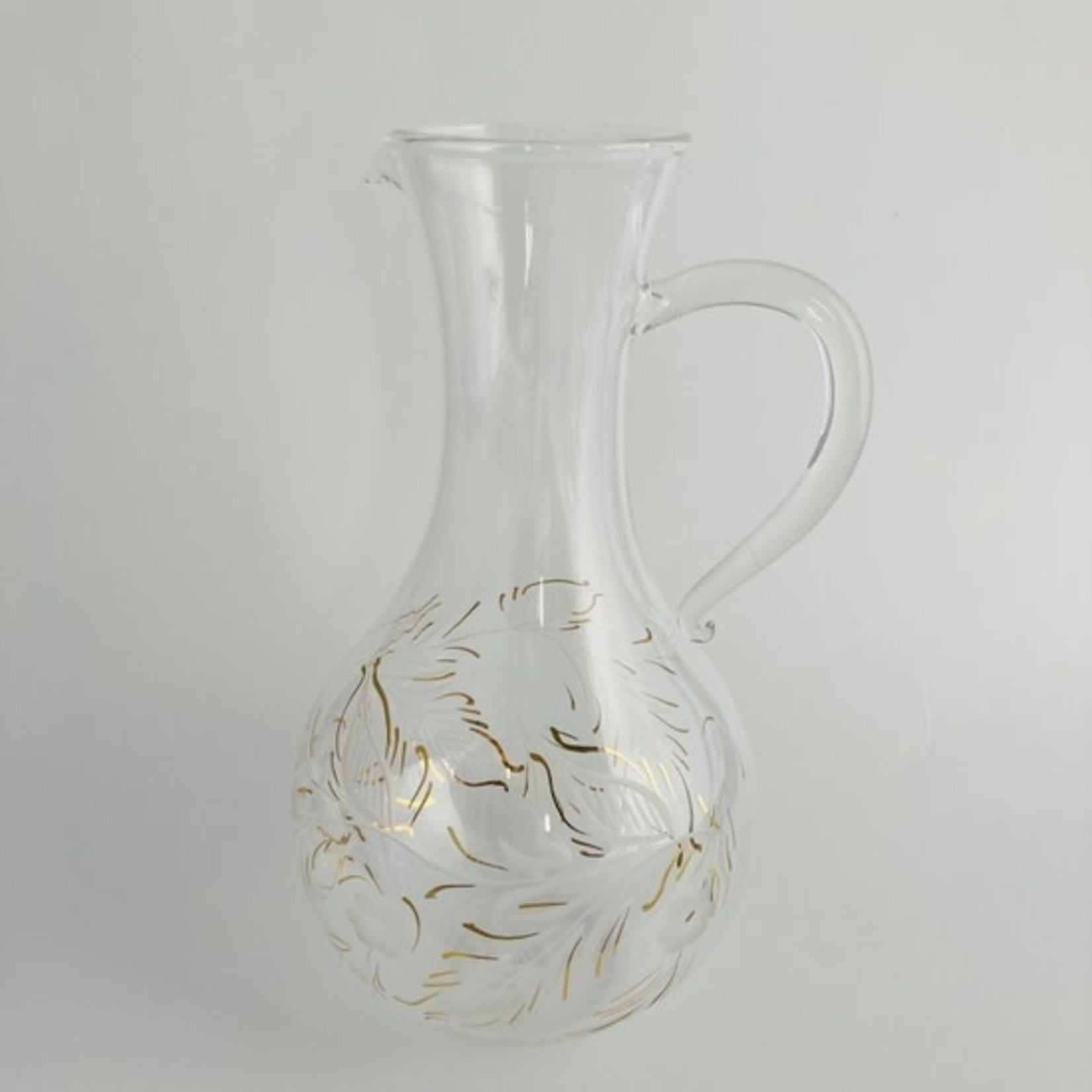 Dandarah Blown Glass Pitcher Delicate Flowers, Egypt