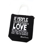 Swahili African Modern Love Comes More Naturally Black Mandela Tote, South Africa