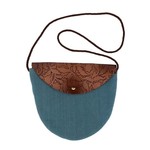 Ten Thousand Villages USA Shanti Leather and Canvas Purse, India
