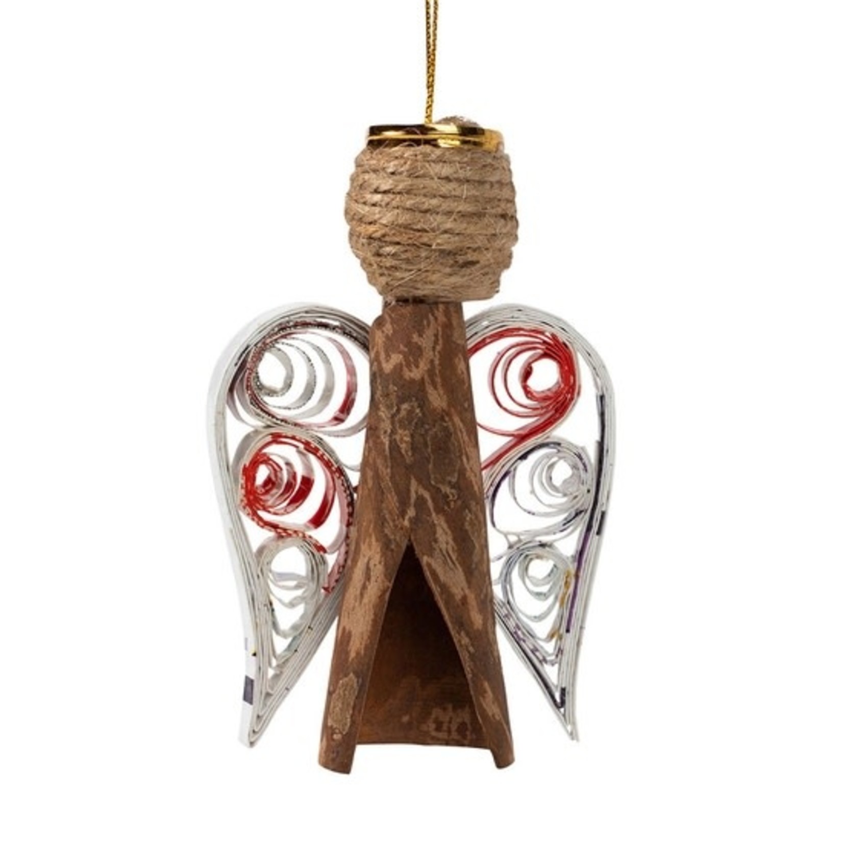 Ten Thousand Villages USA Cinnamon Angel Ornament, Vietnam