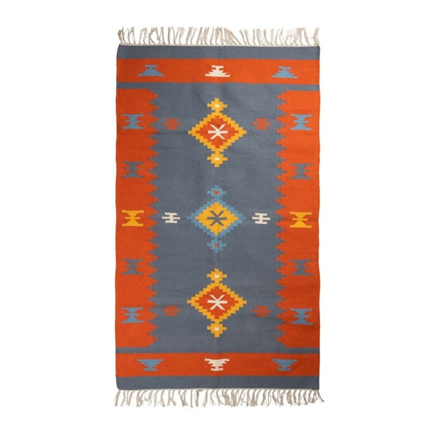 Ten Thousand Villages USA Burdock Dhurrie Rug, India