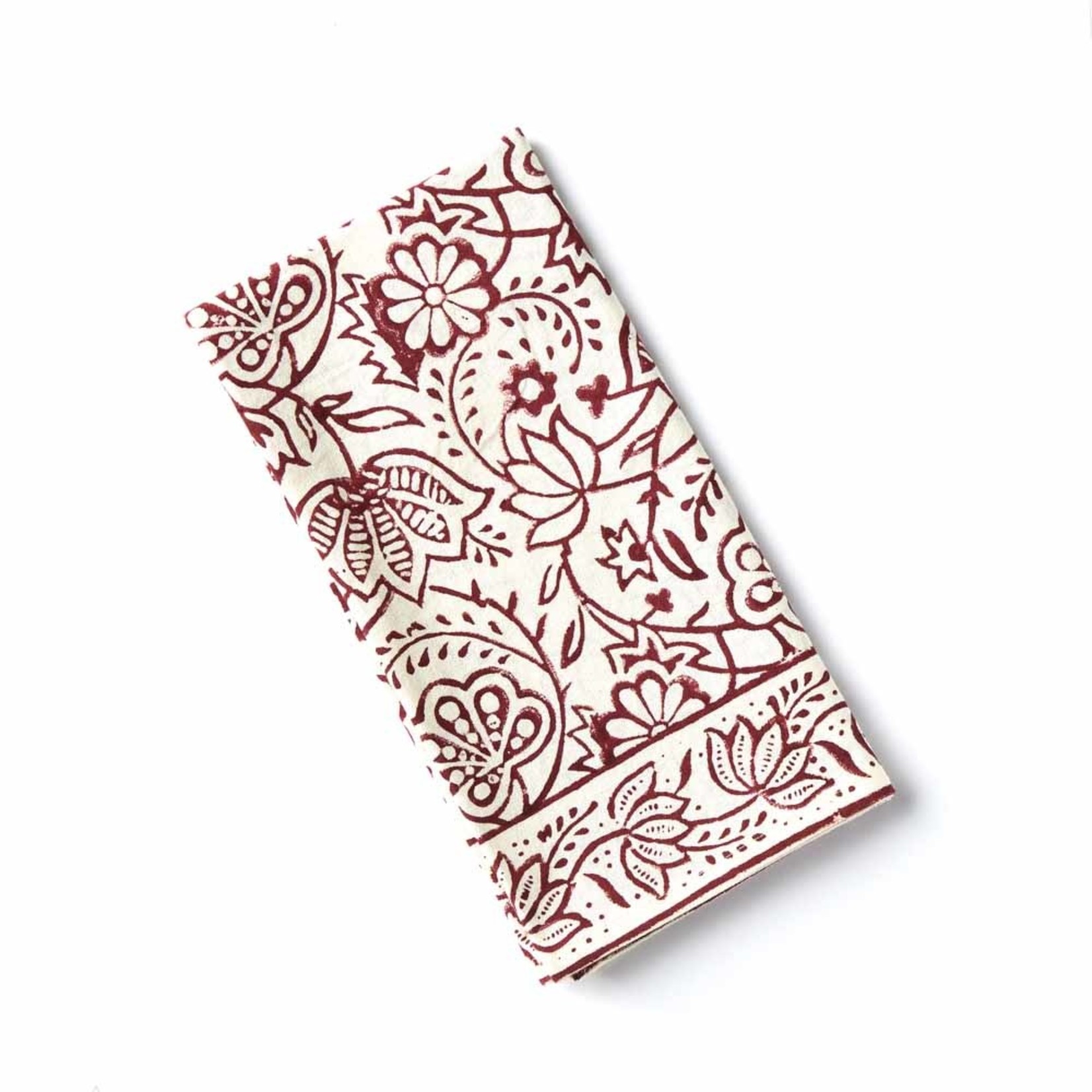 SERRV Cranberry Vine Napkin, India