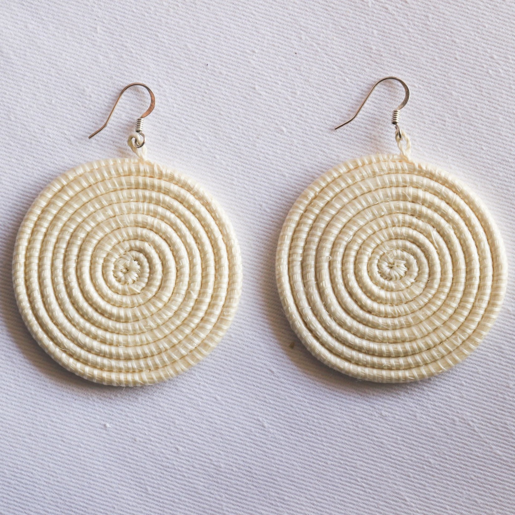 Azizi Life/SOKO Home Disc Earrings, Large- White