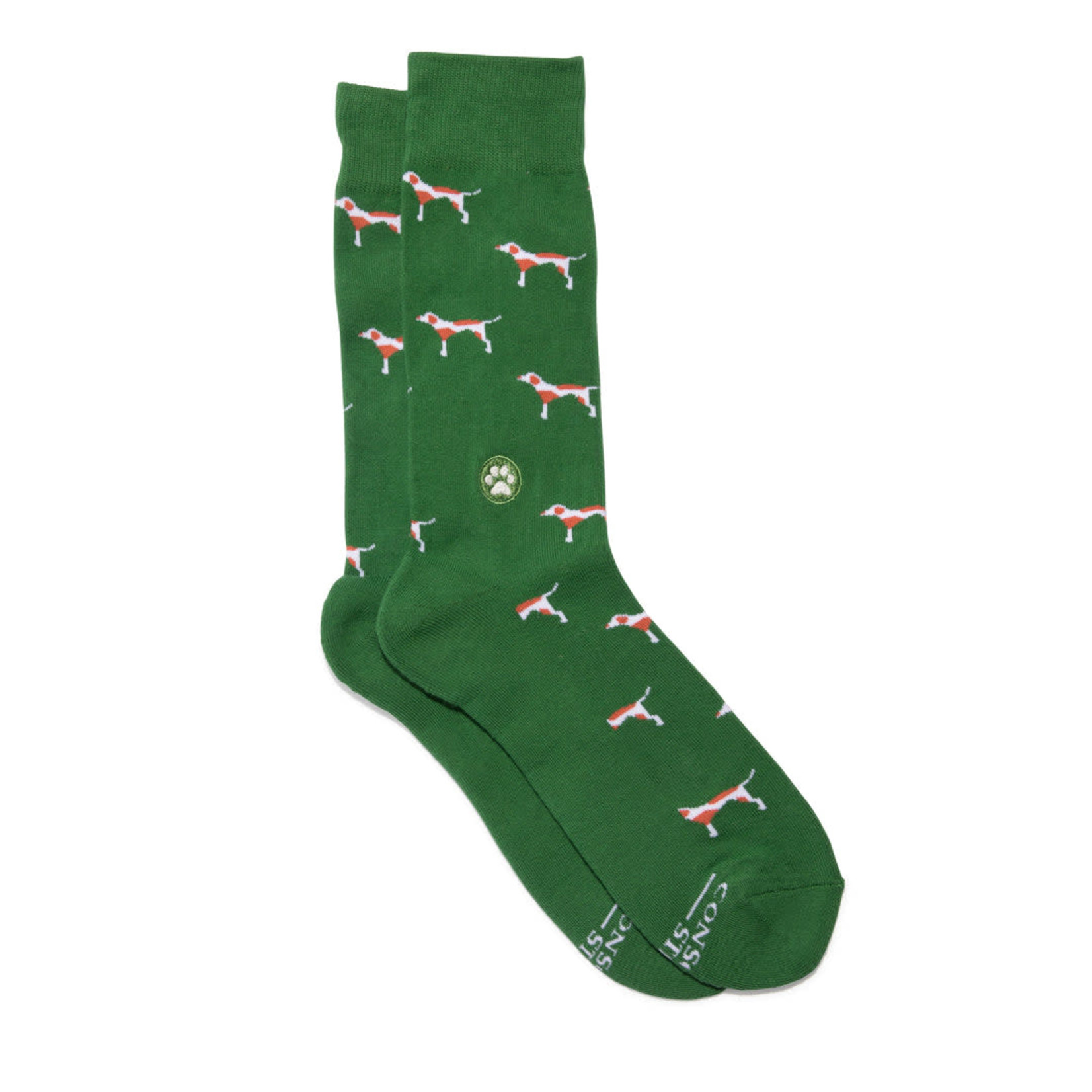 Conscious Step Conscious Step Socks That Save Dogs, Green, Small