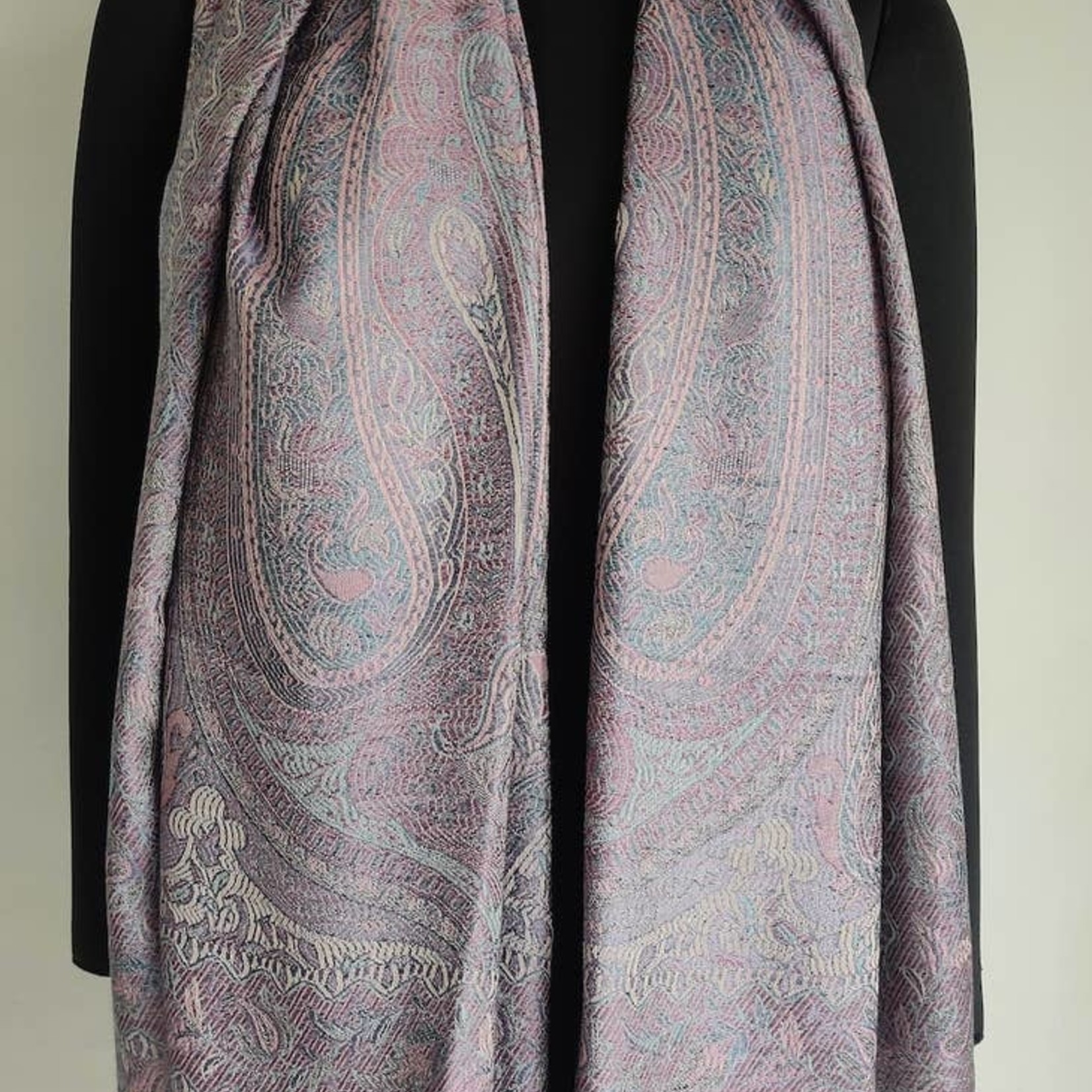 The Red Sari Paisley Scarf Lavender, India