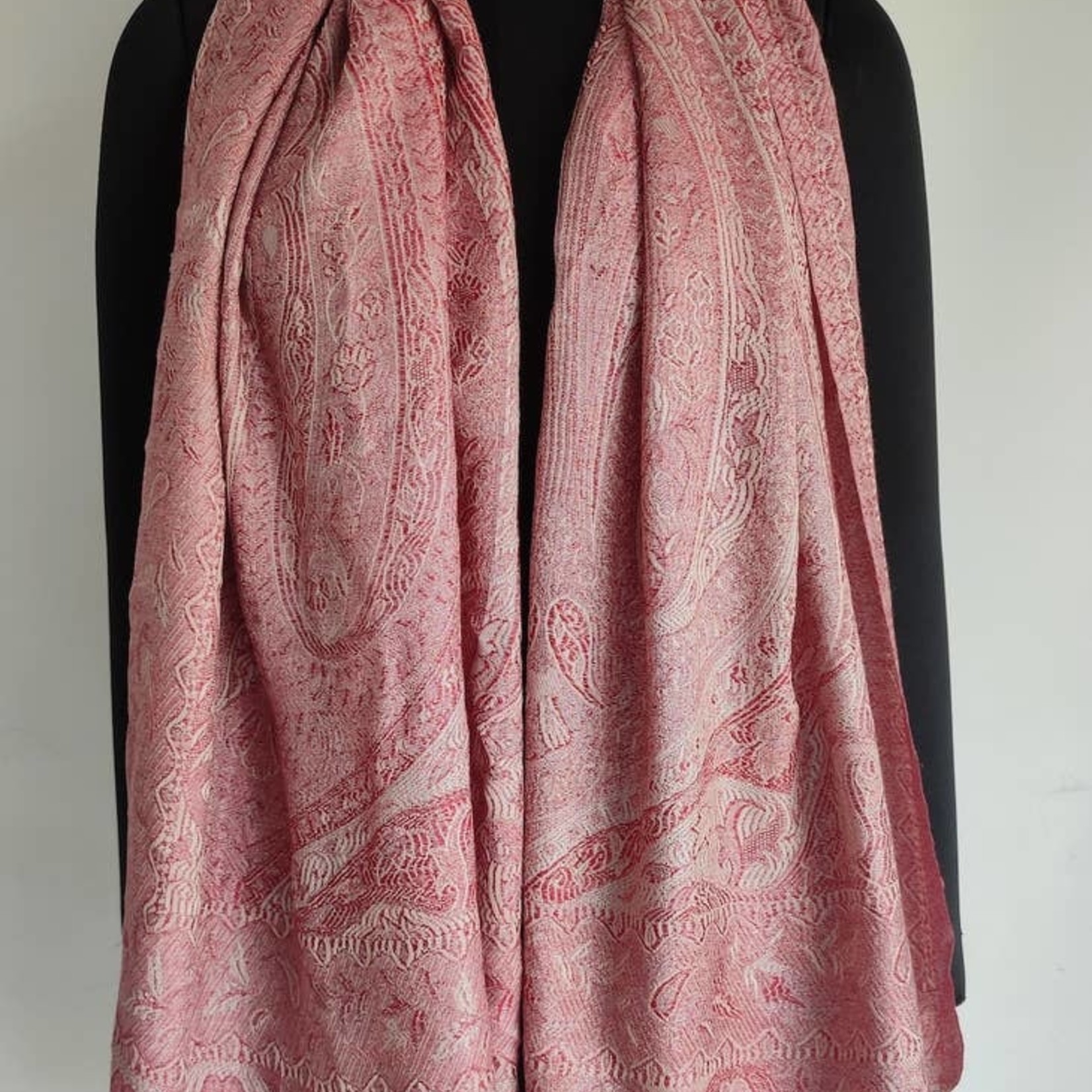 Faire Paisley Scarf Pink, India