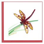 Quilling Card Dragonfly Red, Vietnam
