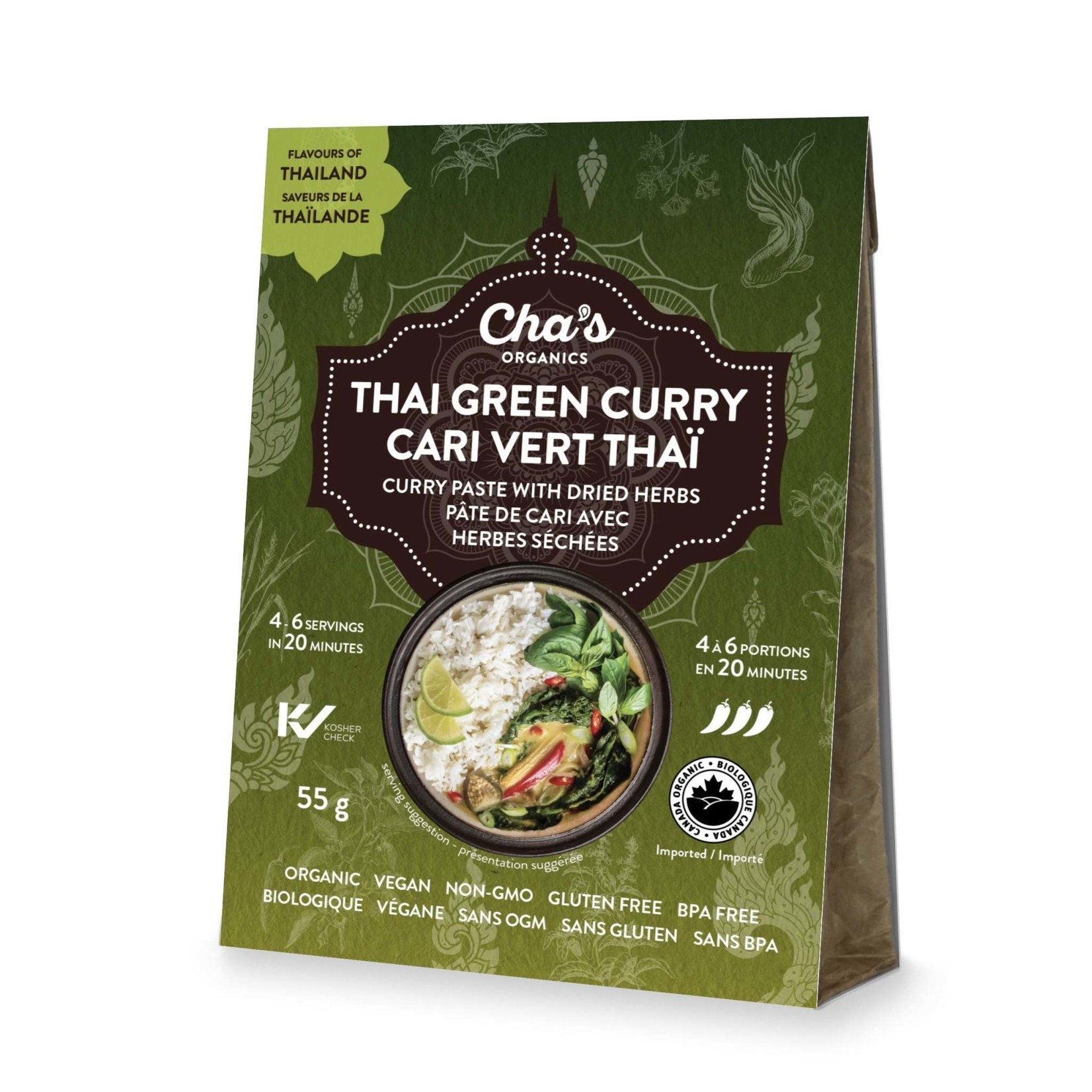 Cha's Organics Thai Green Curry Paste