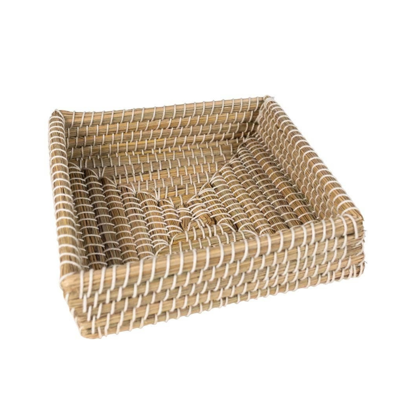 Ten Thousand Villages USA Delta Palm Square Basket, Bangladesh