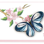Kalyn Blue Butterfly Quilling Card Mini, Vietnam