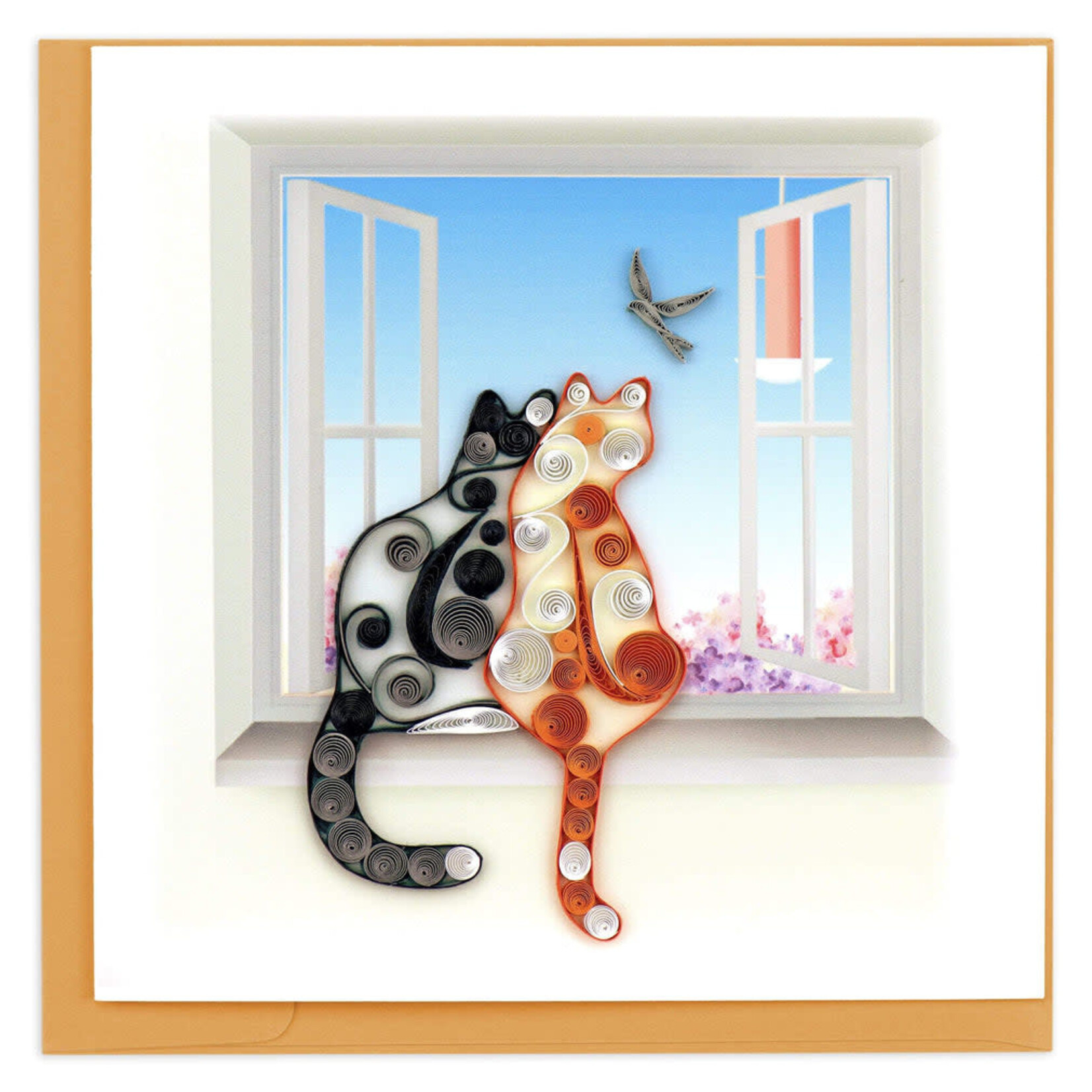Kalyn Two Cats Quilling Card, Vietnam