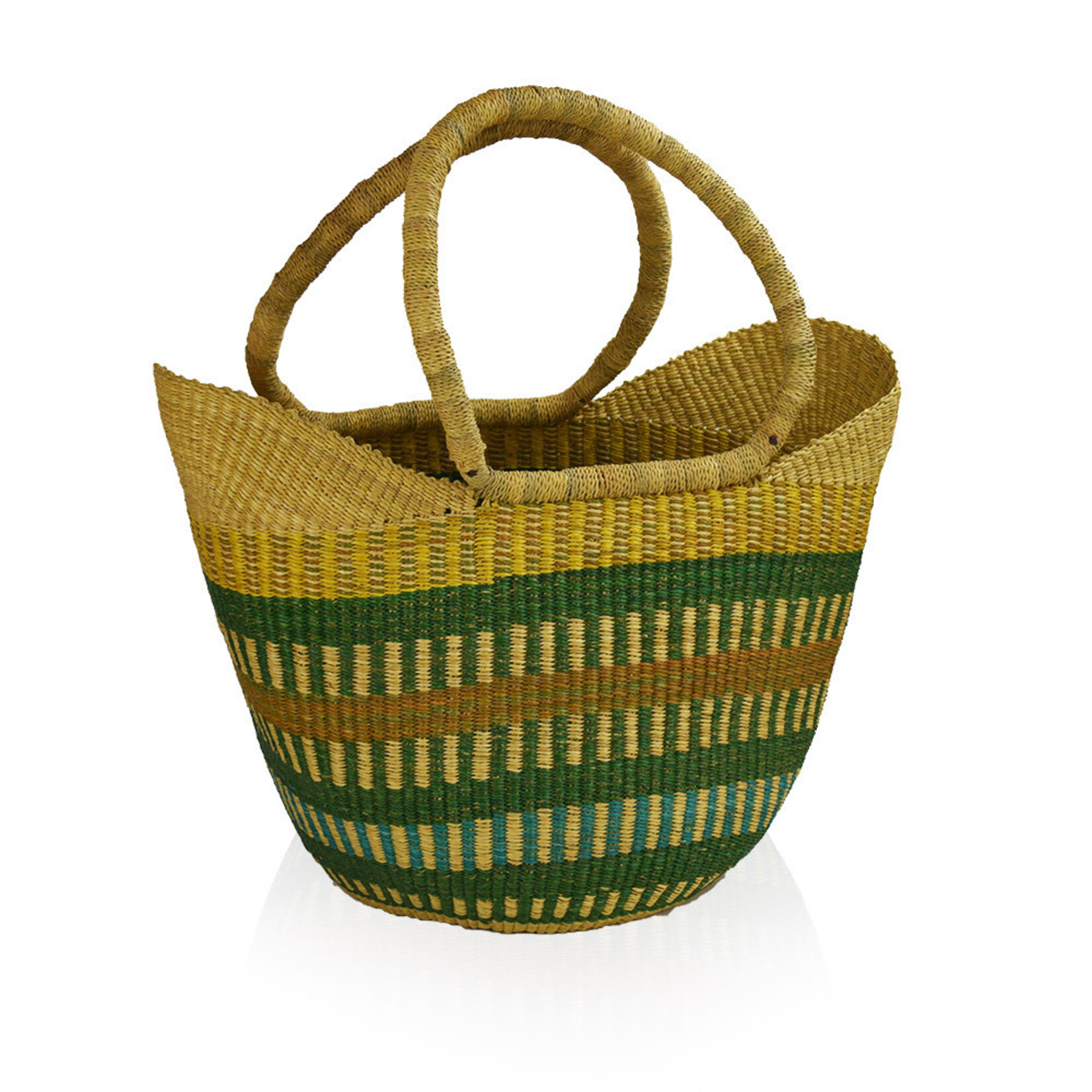 SERRV Savannah Earth Boat Accent Basket, Ghana