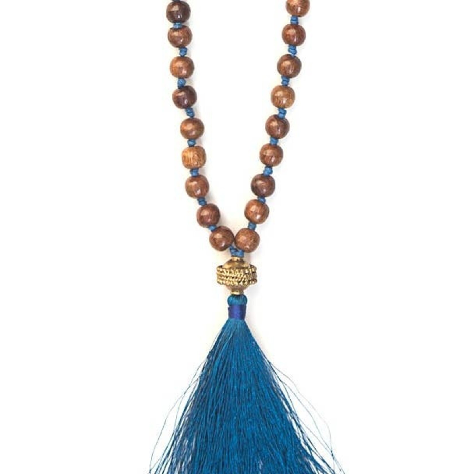 Fair Anita Wooden Warrior Tassel Necklace, India
