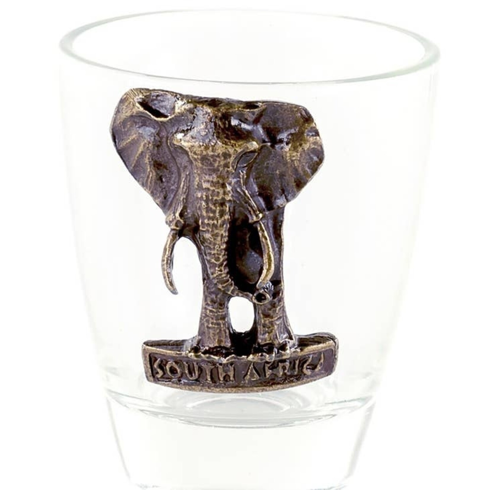 Swahili African Modern Brass Elephant Shot Glass, South Africa