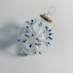 Dandarah Blown Glass Small Ornament - Blossoms Blue, Egypt