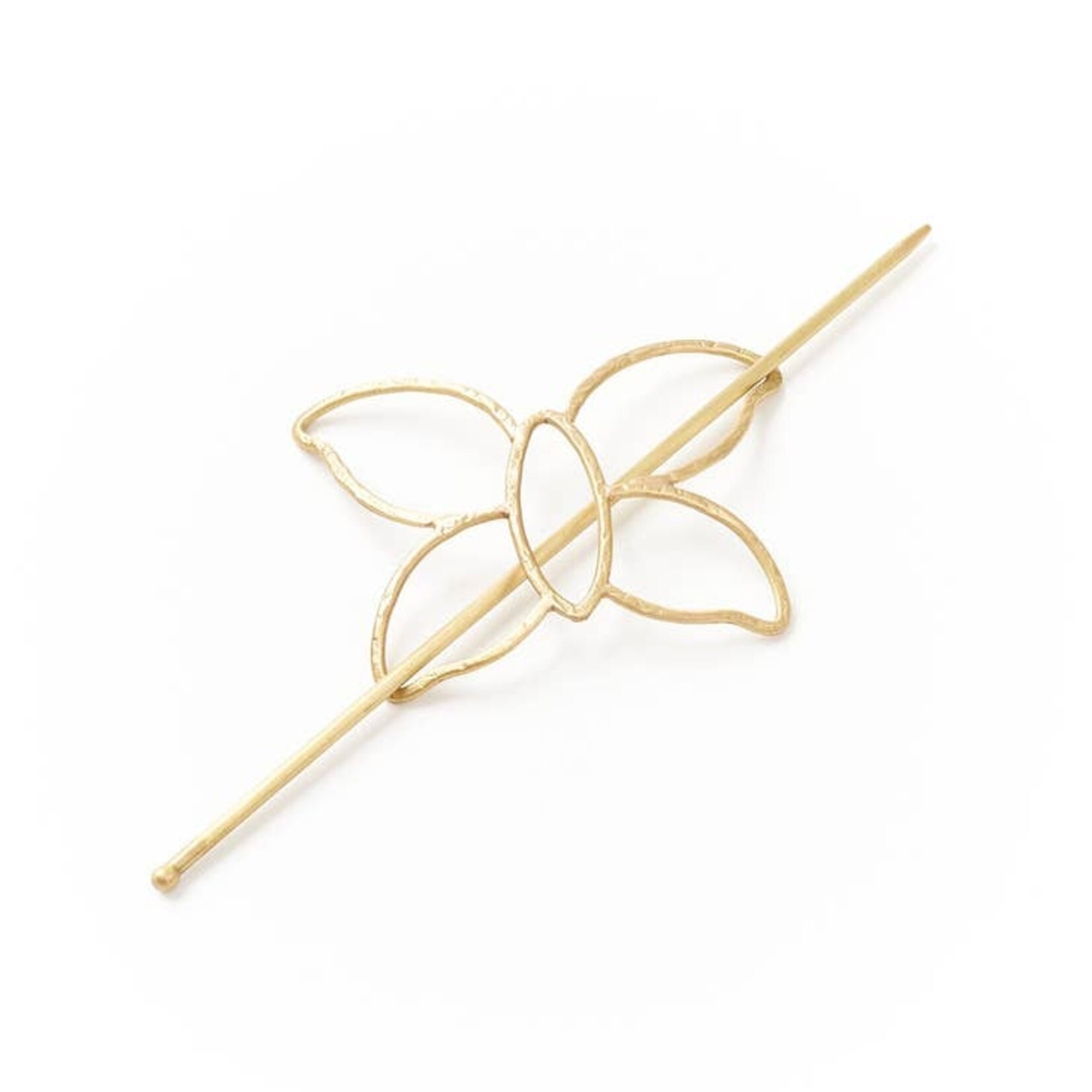 Matr Boomie Hiranya Butterfly Hair Slide with Stick - Gold, India