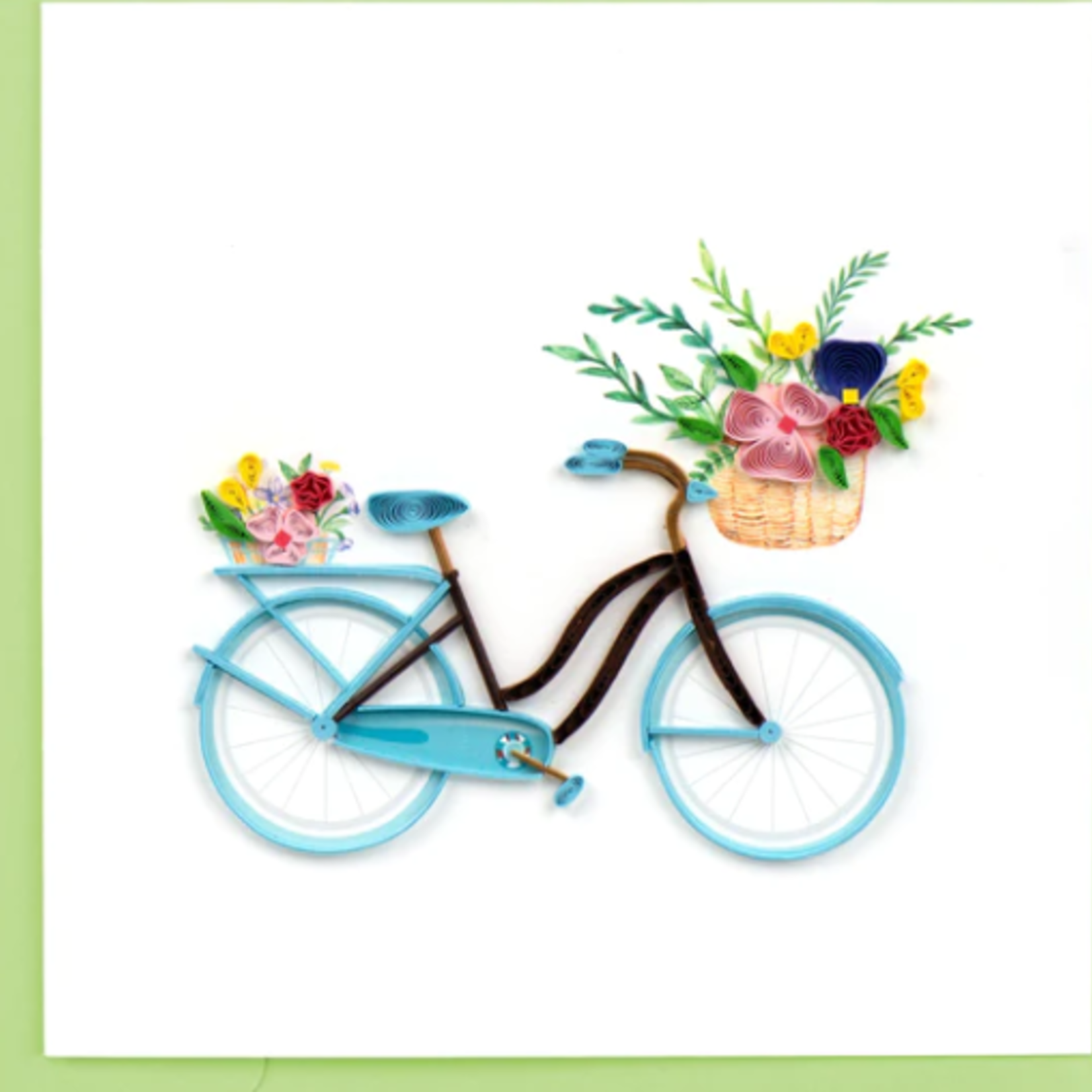 Kalyn Bicycle & Flower Basket Quilling Card, Vietnam
