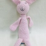 Pebble Pink Bunny Rattle