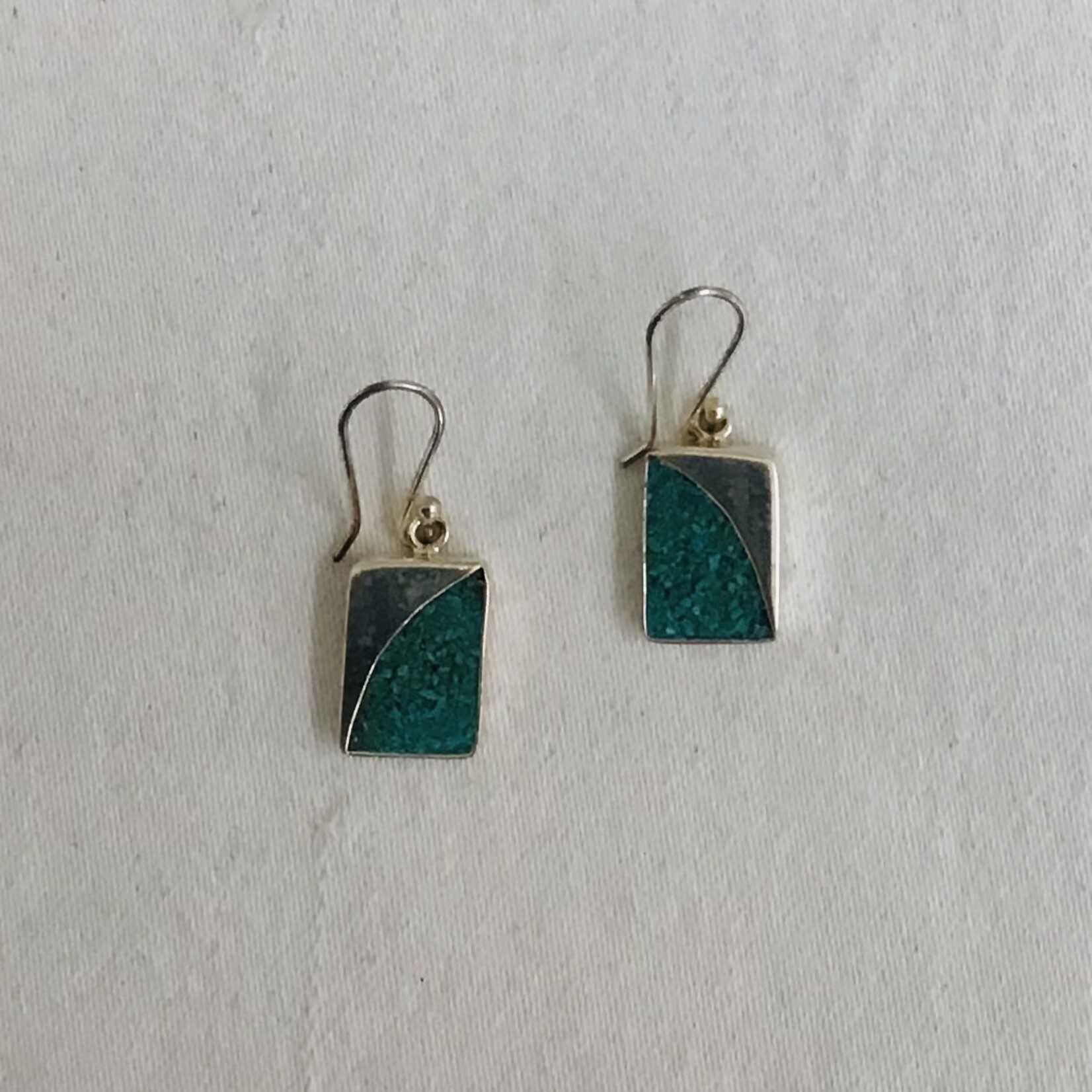 Ten Thousand Villages Sterling Turquoise Earrings
