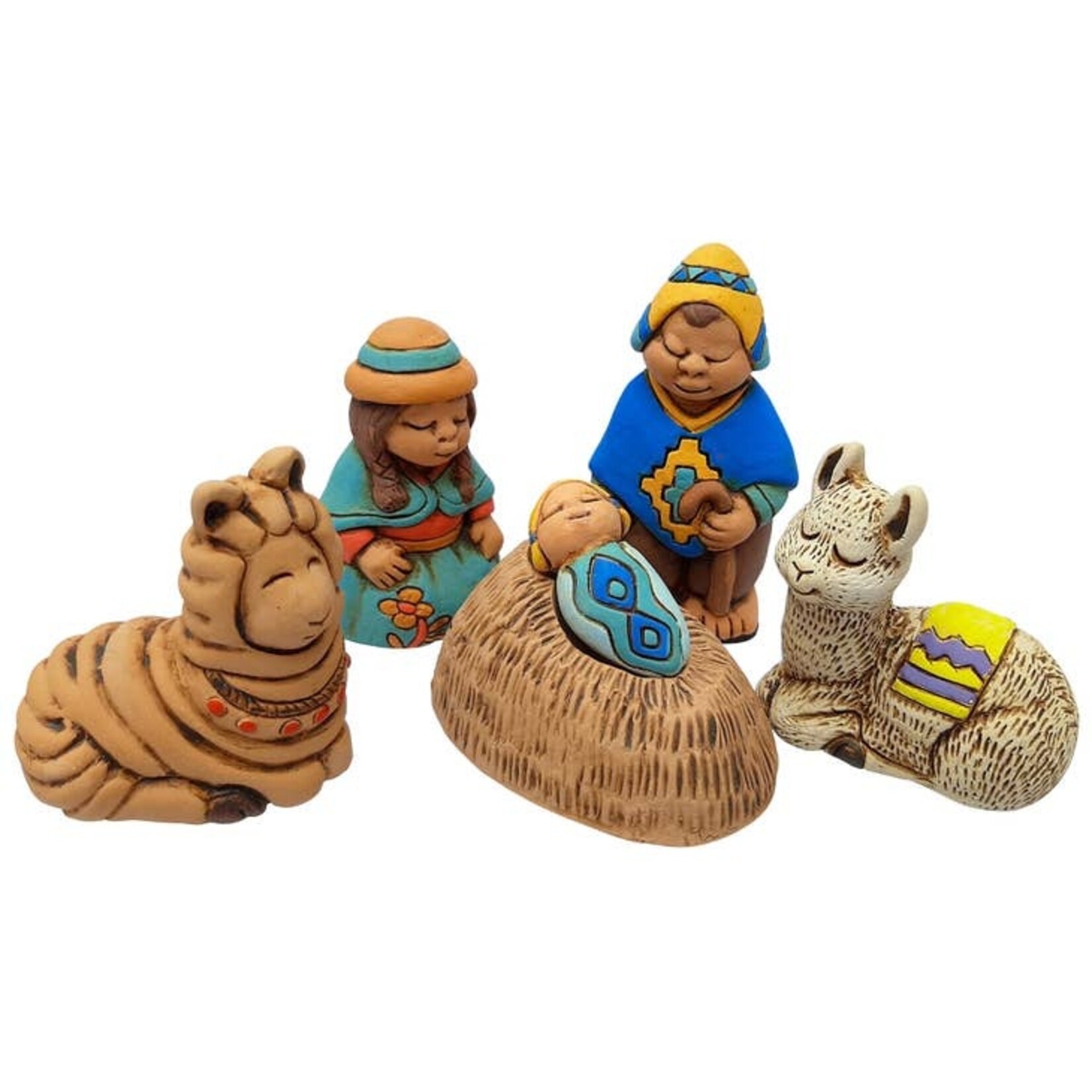 Lucuma Andean Ceramic Nativity, Peru