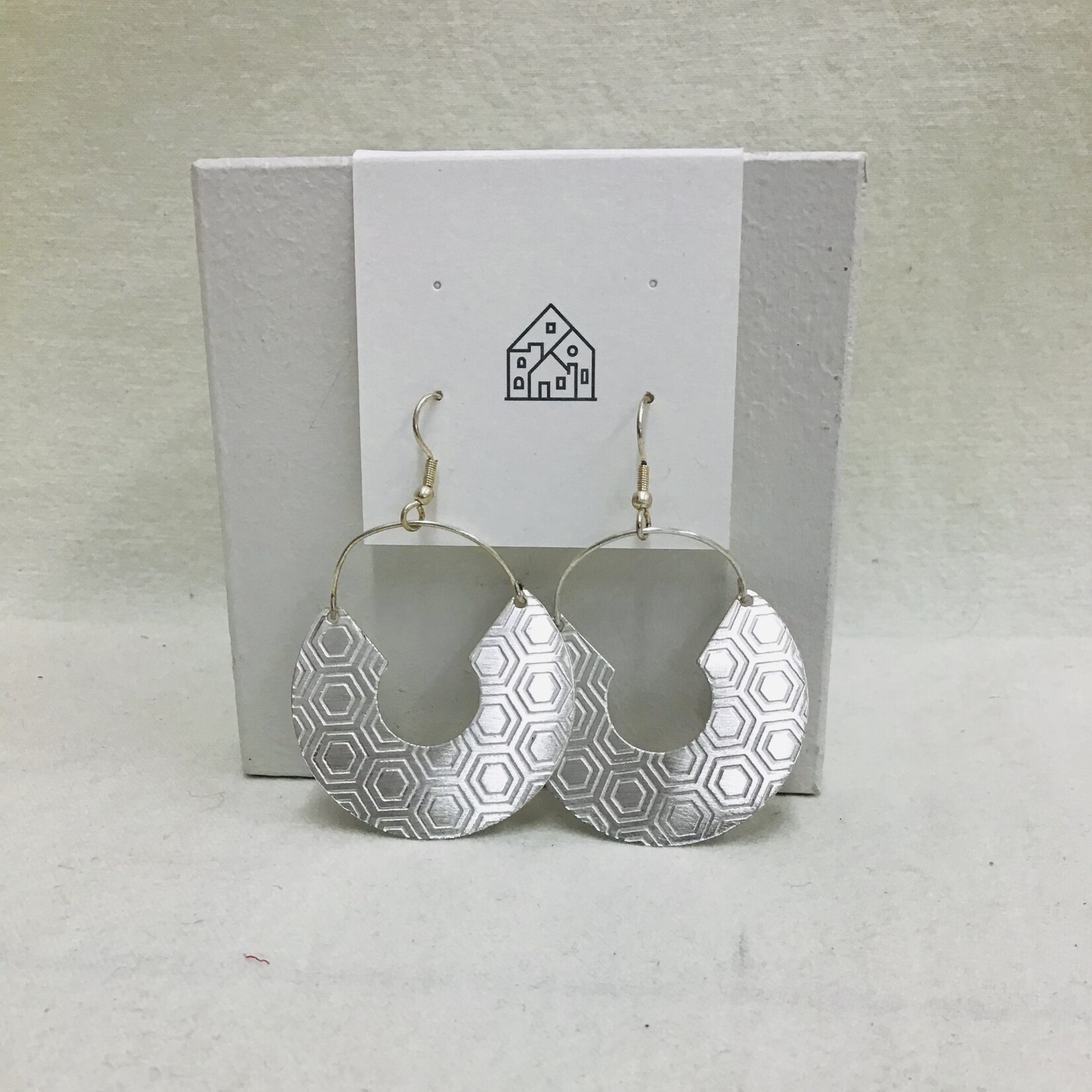 Jaladhi Silver Honeycomb Earrings, India
