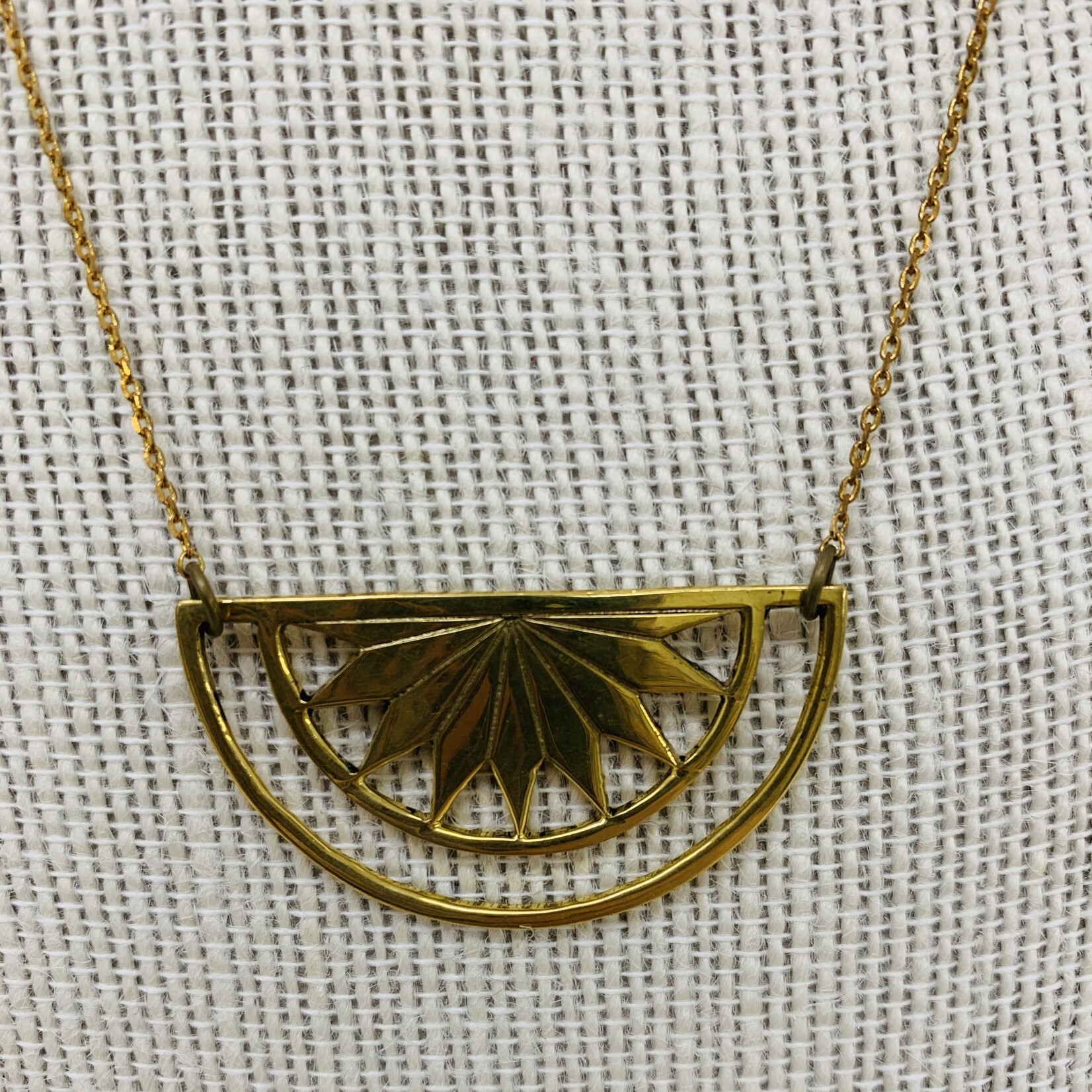 Ten Thousand Villages Sun Ray Resilience Necklace, Cambodia