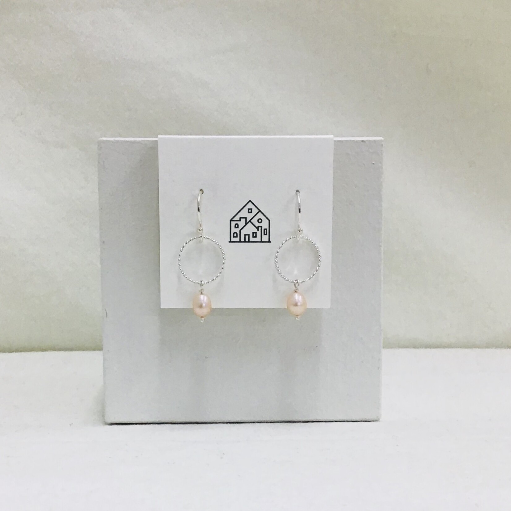 Ten Thousand Villages Sterling Silver Pink Pearl Earrings