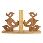 Global Crafts Handcarved Bird Bookends, India