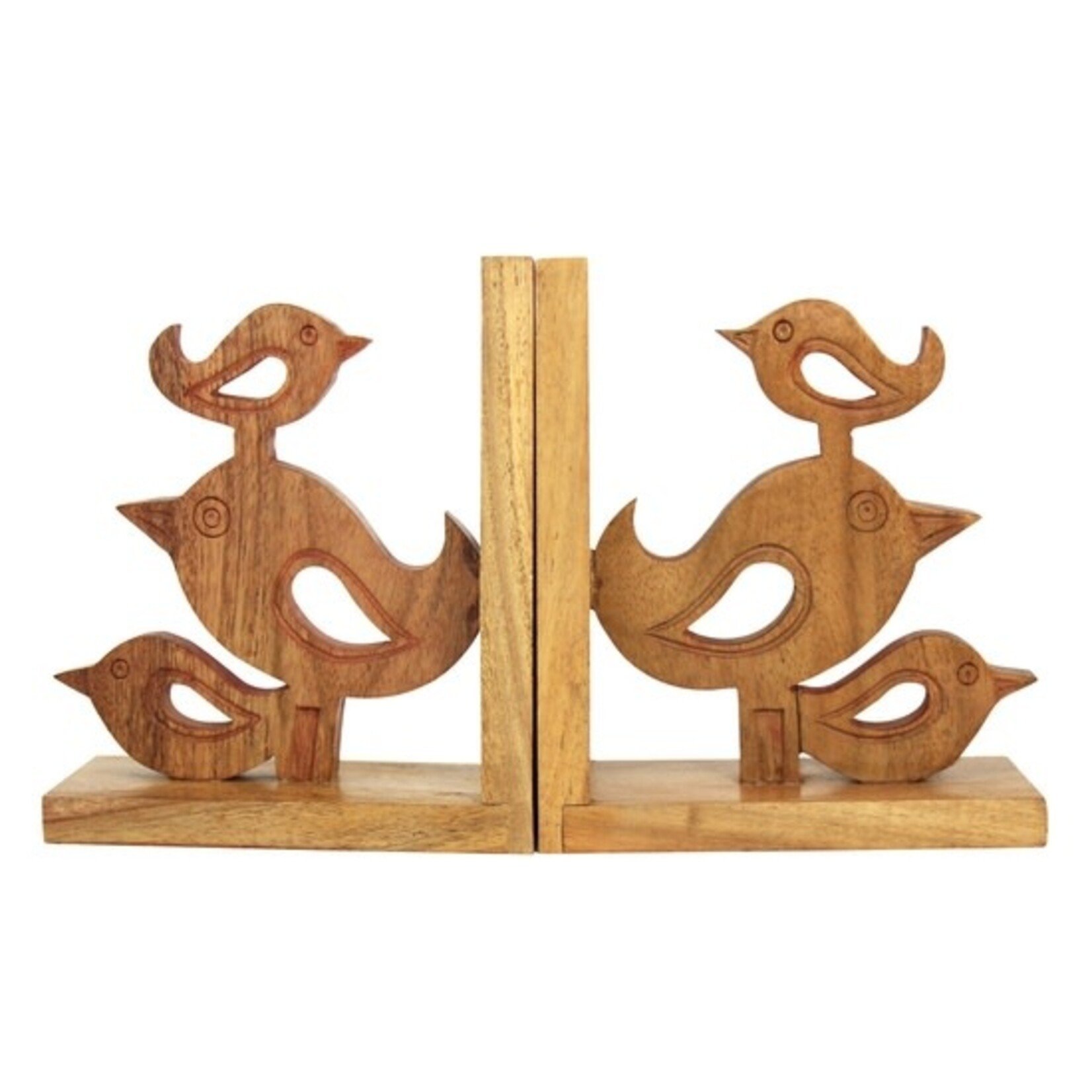 Global Crafts Handcarved Bird Bookends, India