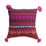 Upavim Crafts Guatemalan Brocade Throw Pillow Reds, Guatemala