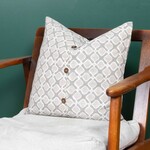 Sobremesa Grey Petal Silk Cushion Cover Square, India