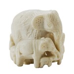 Ten Thousand Villages USA Elephant Family Statue, Nepal