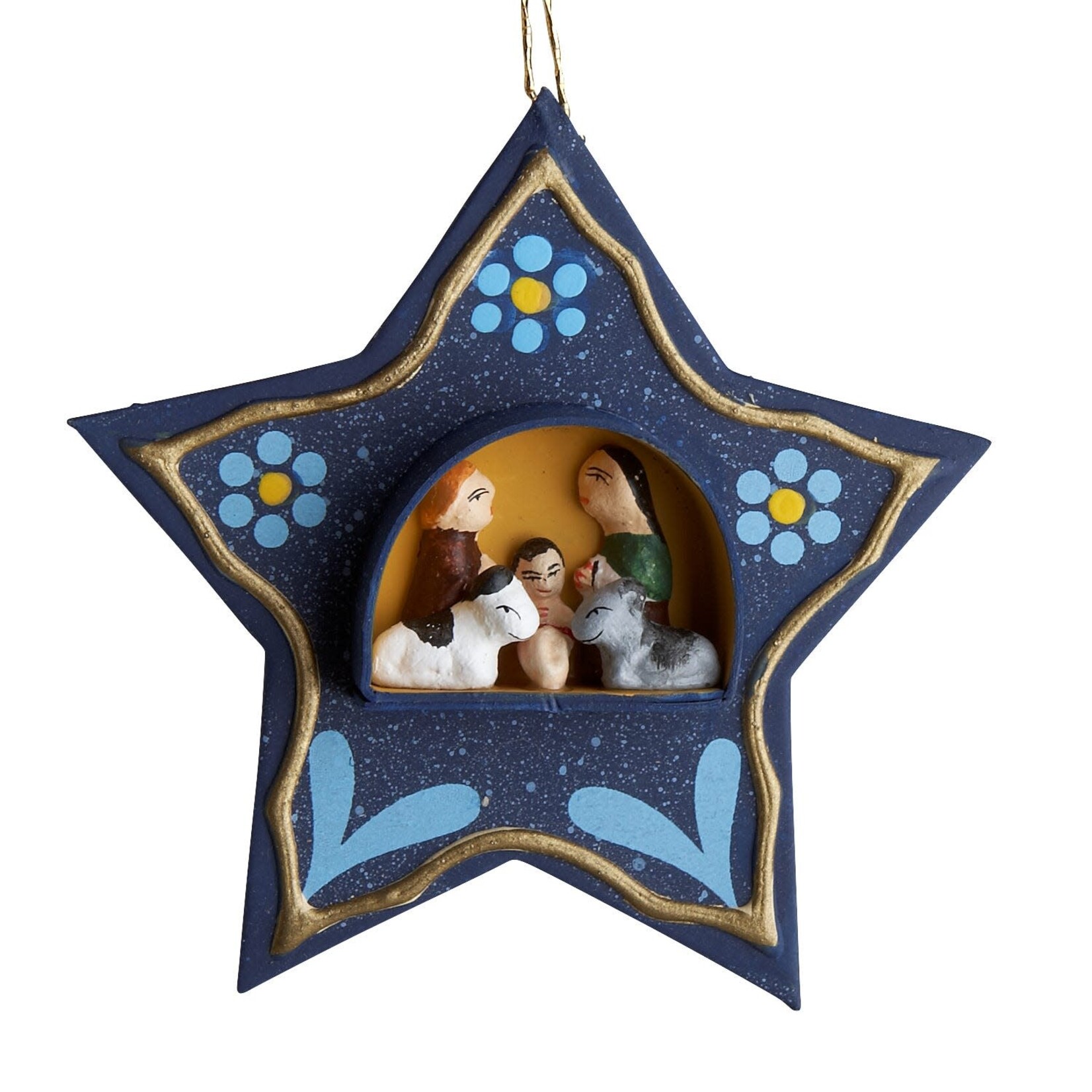 Ten Thousand Villages USA Tiny Retablo Star Ornament