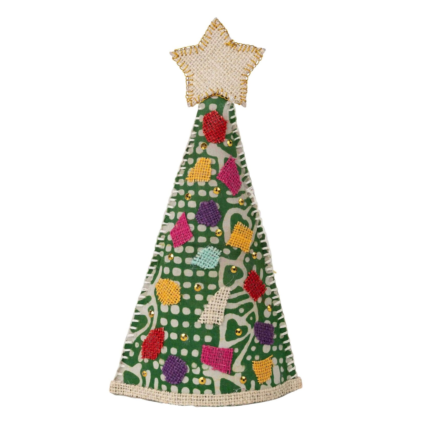 Ten Thousand Villages USA Winter Forest Tree Cone - Assorted Colors 12"