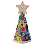 Ten Thousand Villages USA Winter Forest Tree Cone - Assorted Colors 9"