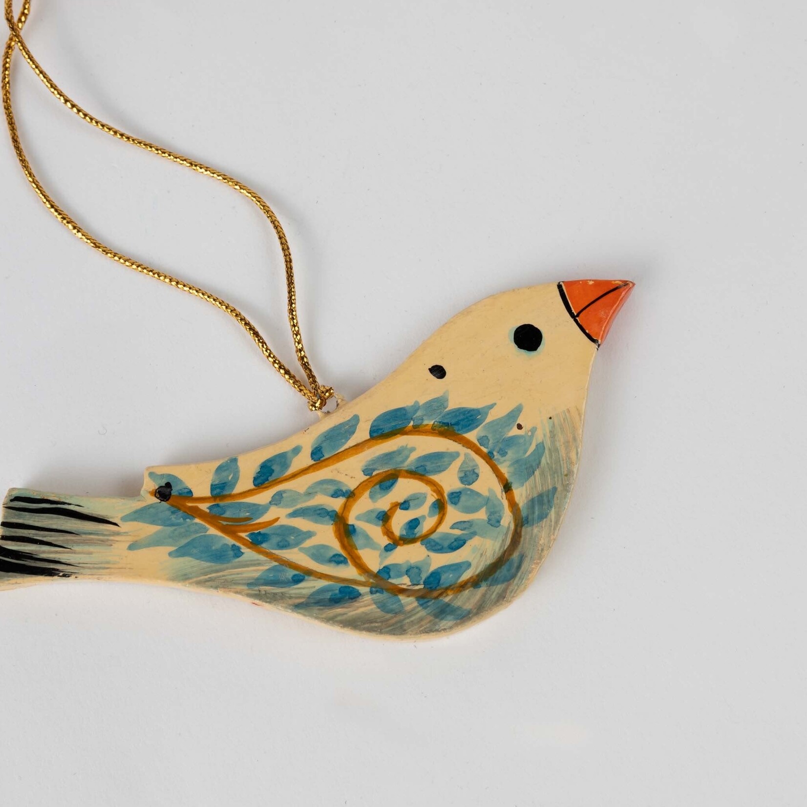 Ten Thousand Villages USA Wood Song Bird Ornament