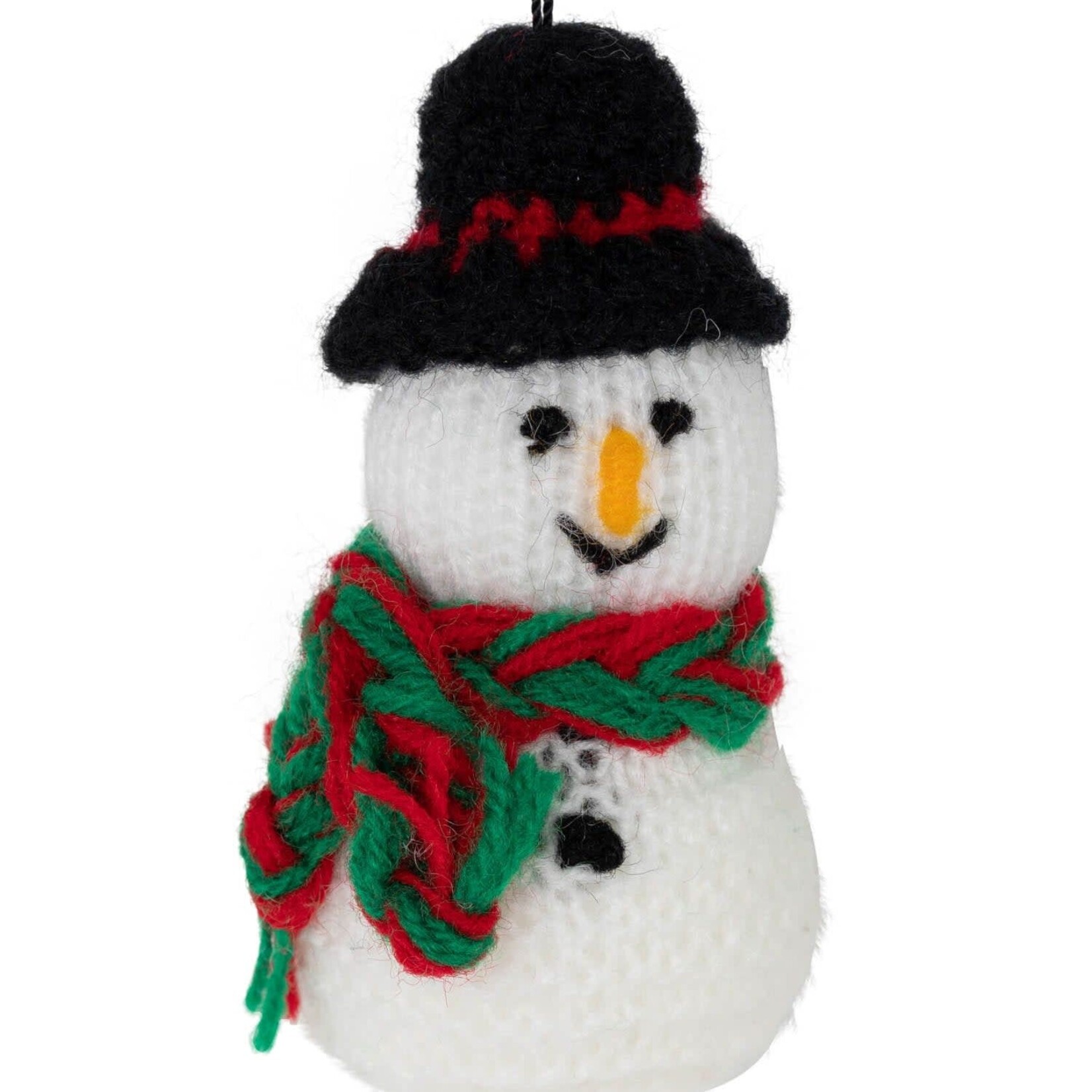 Ten Thousand Villages USA Yarn Snowman Ornament