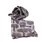 Global Crafts Tree of Life Scarf Purple, India