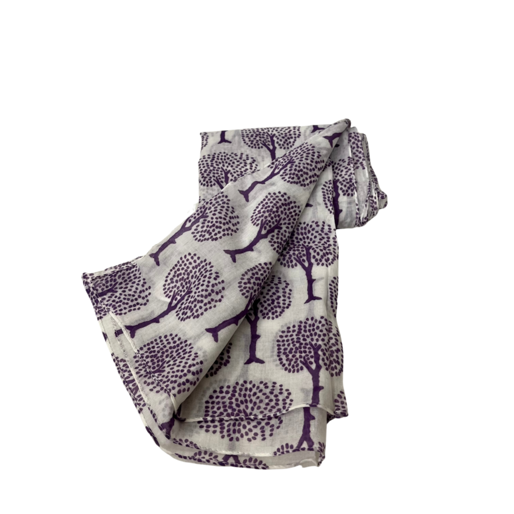 Global Crafts Tree of Life Scarf Purple, India